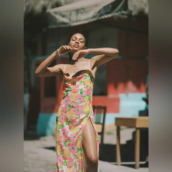 For Love And Lemons Colorful Floral Dress - Picture 3 of 8